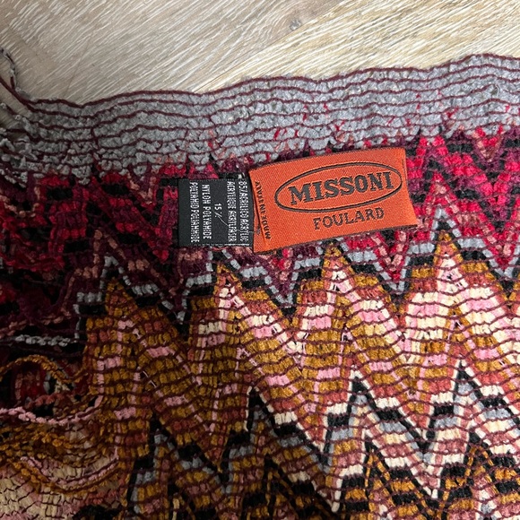 Missoni Zig Zag Fringe Scarf - Picture 3 of 5